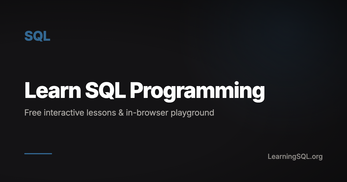Learn SQL Online Free | Interactive SQL Course + Playground